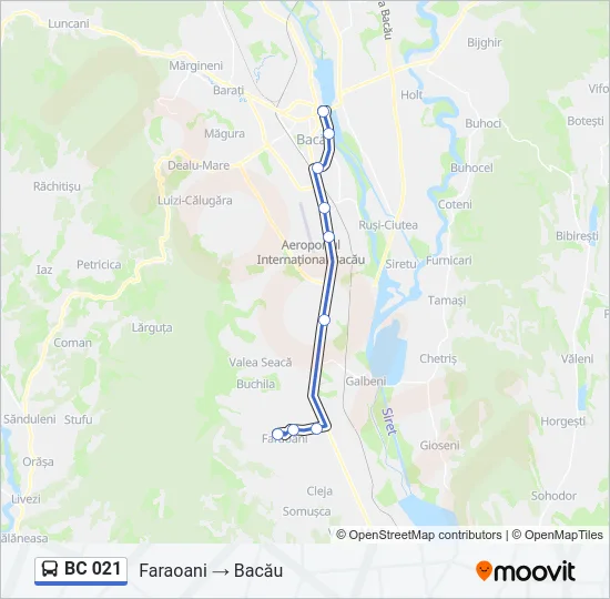 BC 021 Bus Line Map