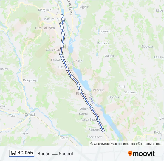 BC 055 Bus Line Map