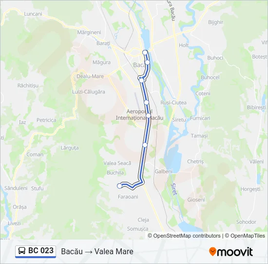 BC 023 Bus Line Map