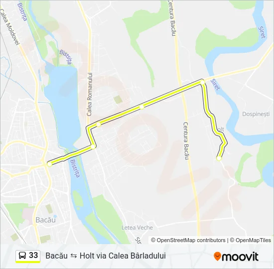 33 Bus Line Map
