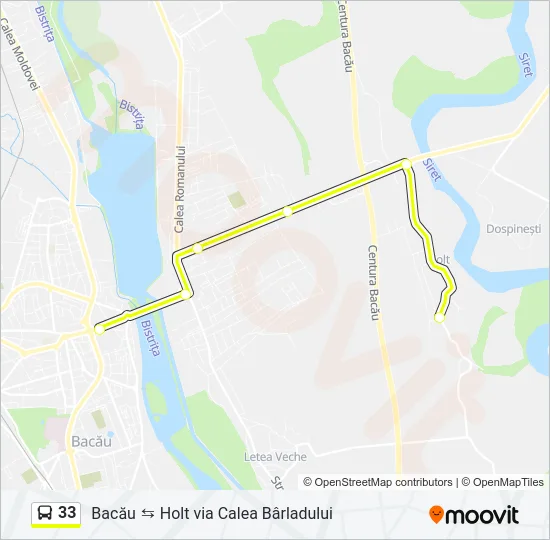 33 Bus Line Map