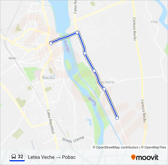 32 Bus Line Map