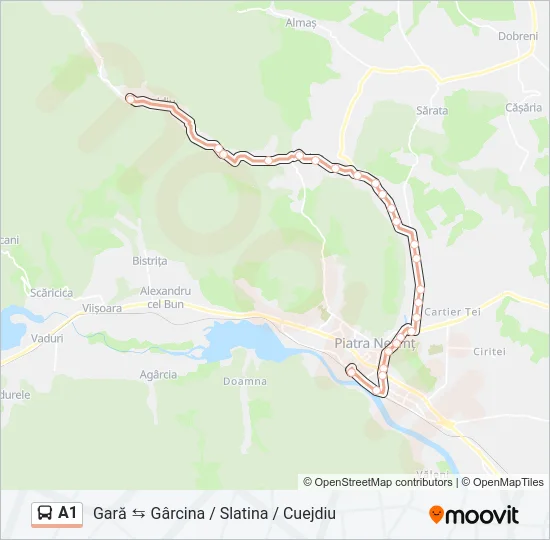 A1 Bus Line Map