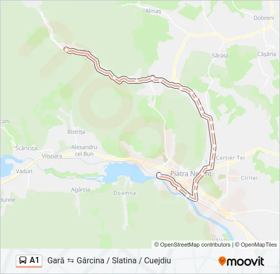 A1 Bus Line Map