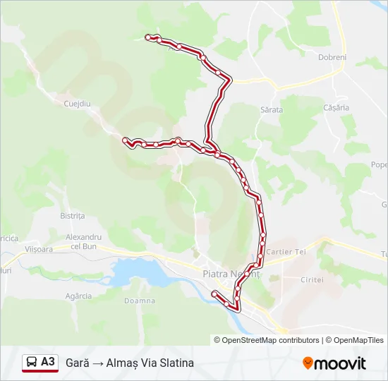 A3 Bus Line Map