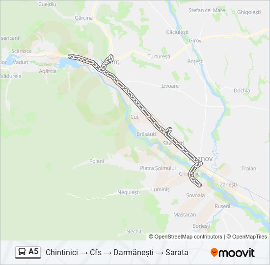A5 bus Line Map