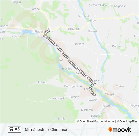 A5 Bus Line Map