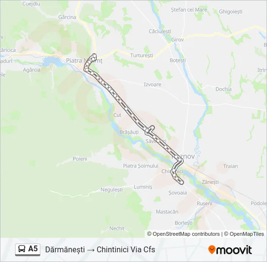 A5 Bus Line Map