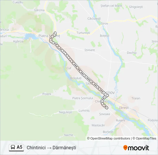 A5 Bus Line Map