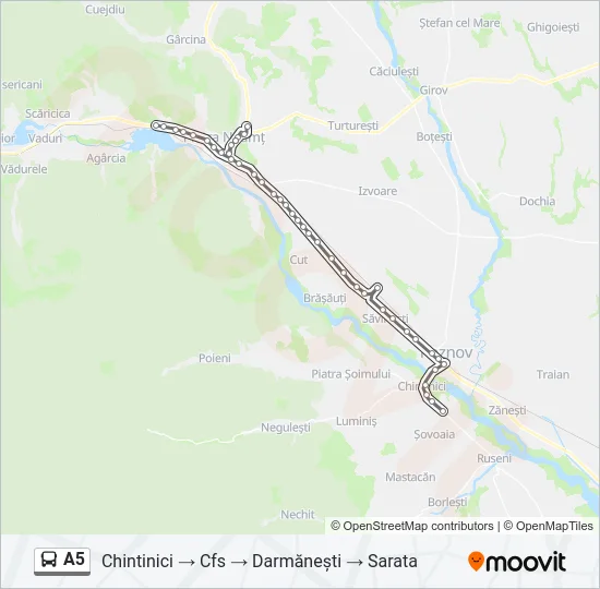 A5 Bus Line Map