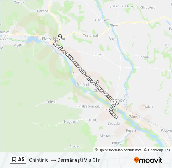 A5 Bus Line Map