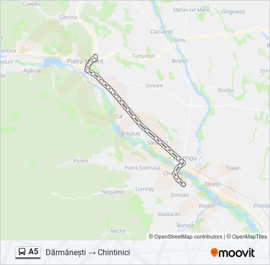 A5 bus Line Map