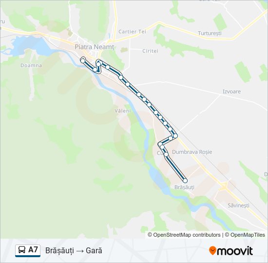 A7 bus Line Map