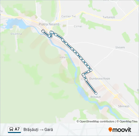 A7 Bus Line Map