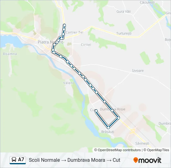 A7 Bus Line Map