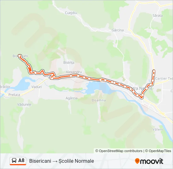 A8 Bus Line Map