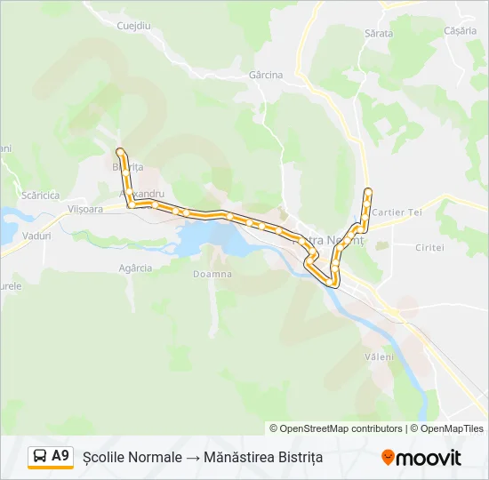A9 Bus Line Map
