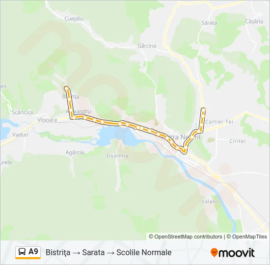 A9 Bus Line Map