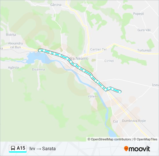 A15 bus Line Map