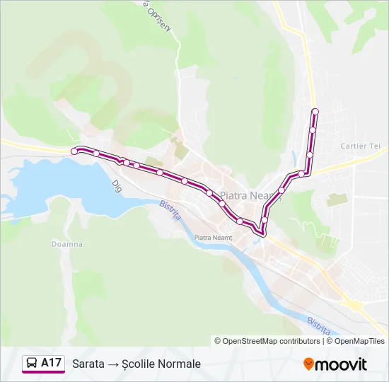A17 Bus Line Map