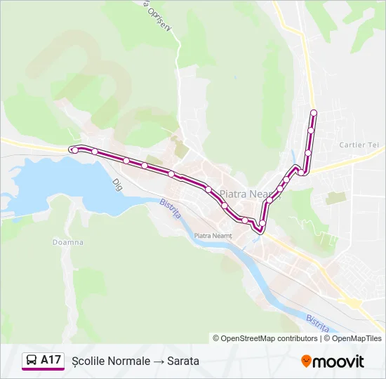 A17 Bus Line Map