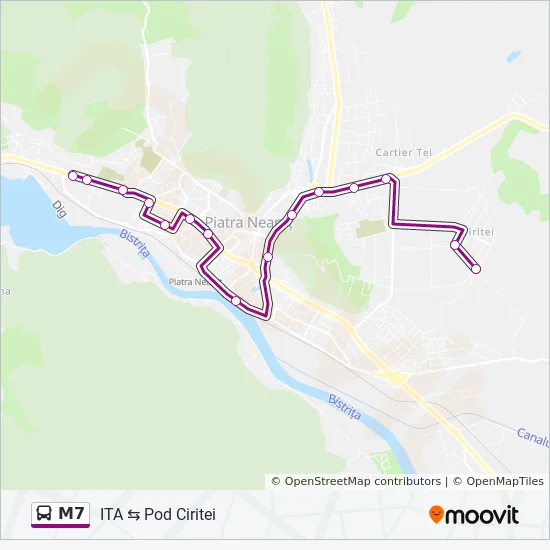 M7 Bus Route Map M7 Route: Schedules, Stops & Maps - Ita → Pod Ciritei (Updated)