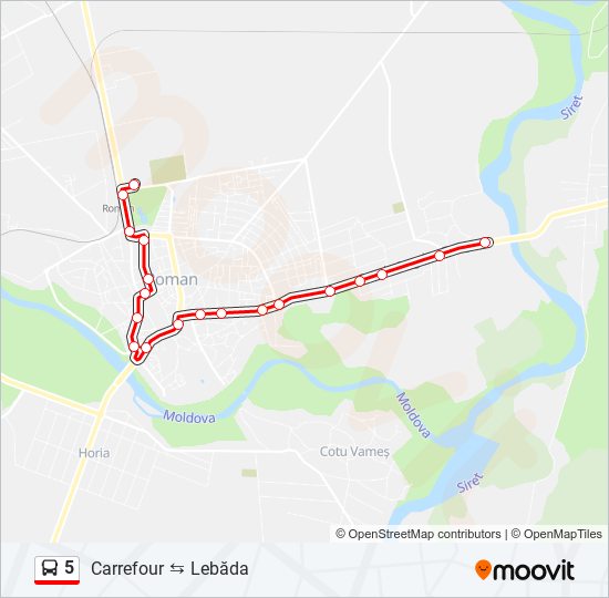 5 bus Line Map