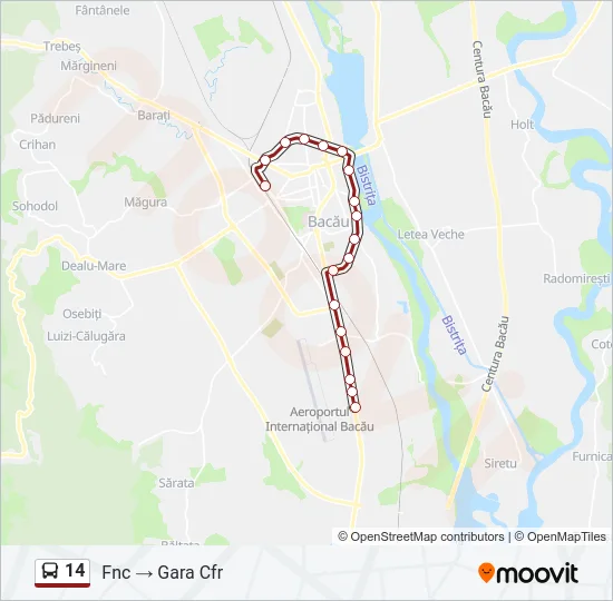 14 Bus Line Map