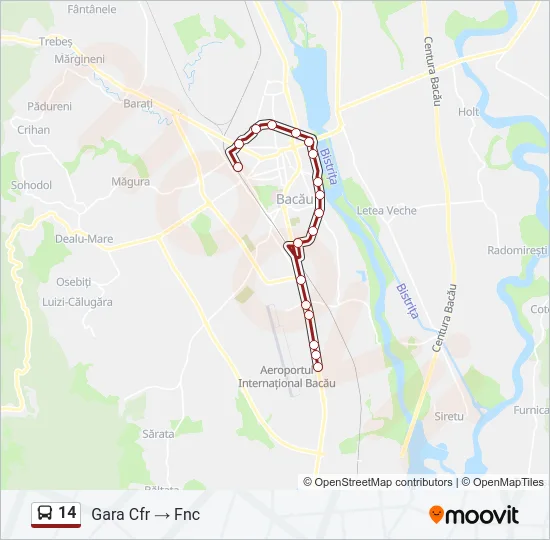 14 Bus Line Map