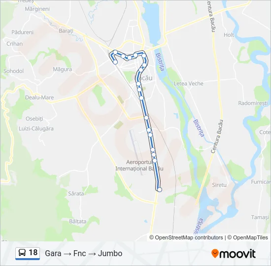 18 Bus Line Map