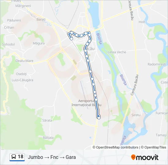 18 Bus Line Map