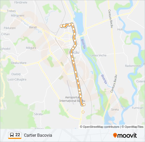 22 bus Line Map