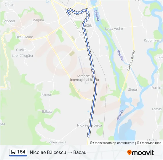 154 Bus Line Map