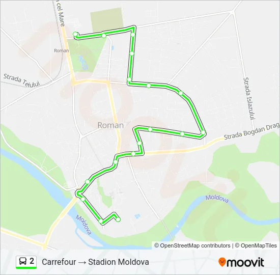 2 Bus Line Map