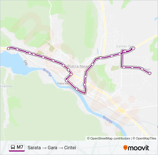 M7 Bus Line Map