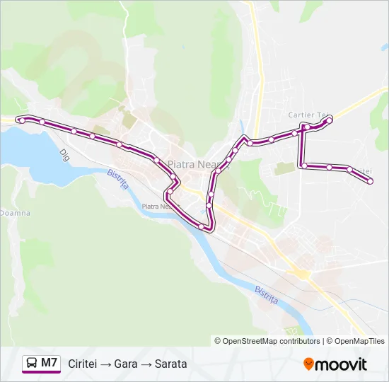 M7 Bus Line Map