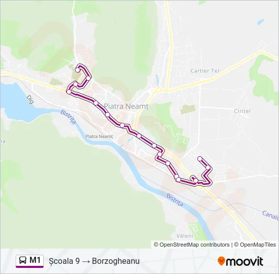 M1 Bus Line Map