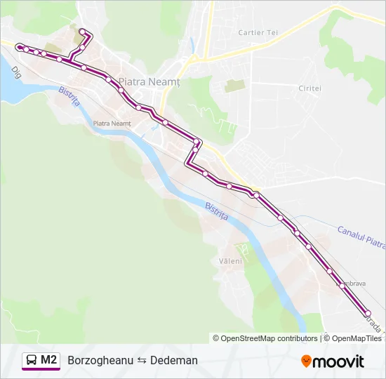 M2 Bus Line Map