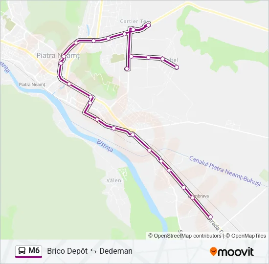 M6 Bus Line Map