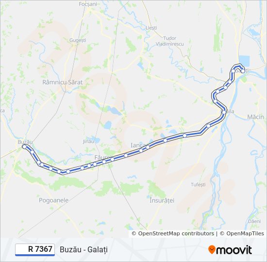 R 7367 train Line Map