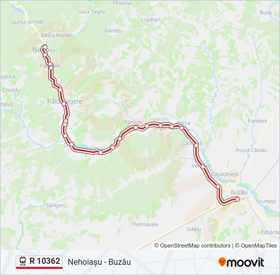 Hartă linie tren R 10362