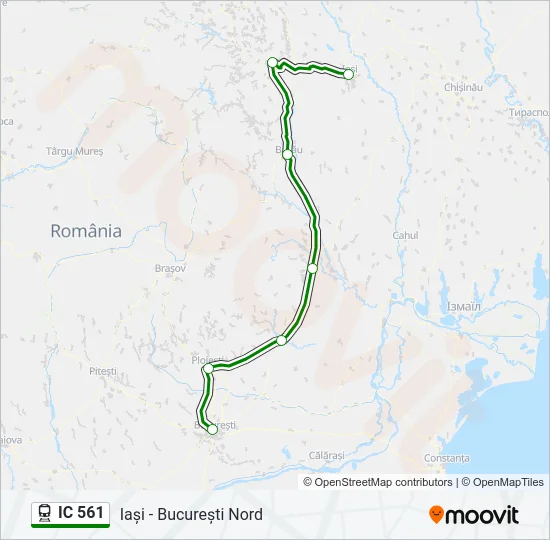 IC 561 Train Line Map