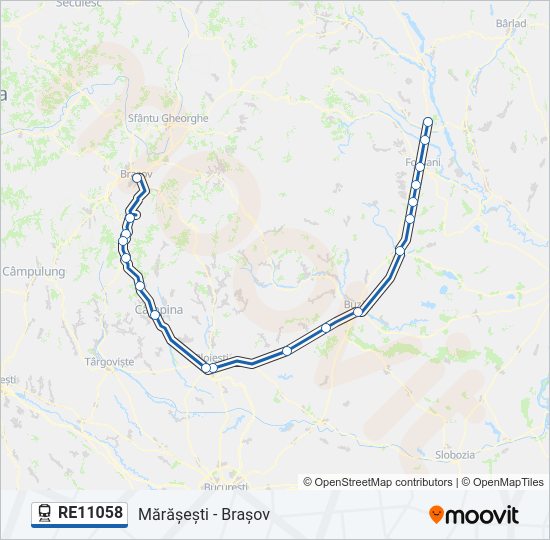 Hartă linie tren RE11058