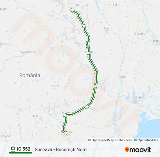 IC 552 Train Line Map