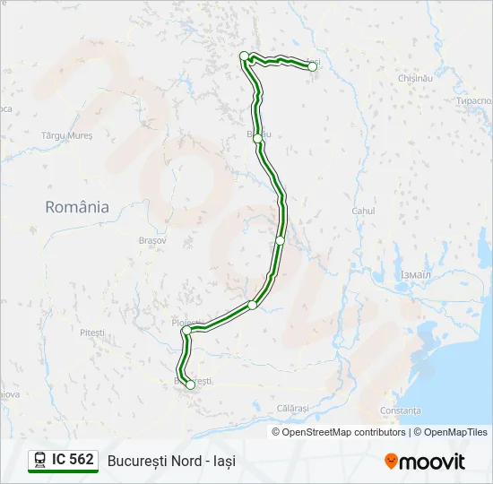IC 562 Train Line Map