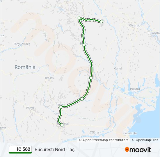 IC 562 train Line Map