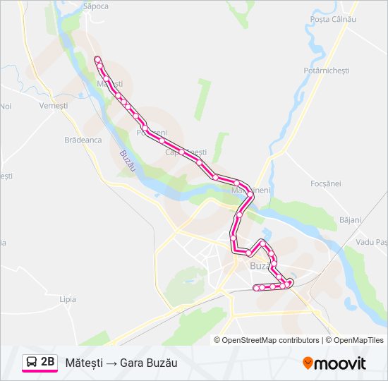 2B bus Line Map