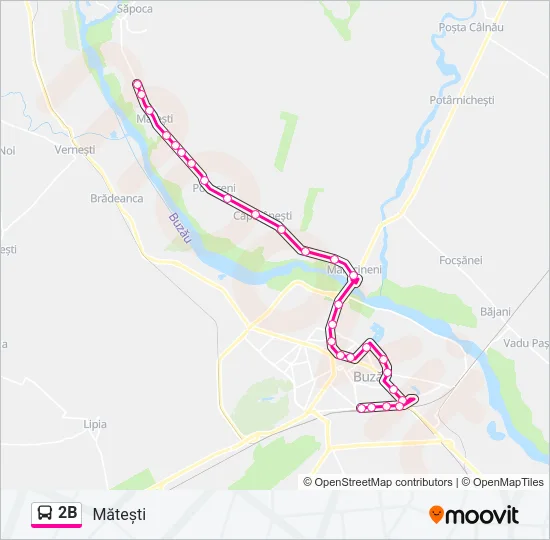 2B Bus Line Map