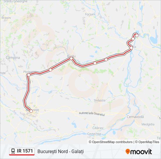 IR 1571 train Line Map