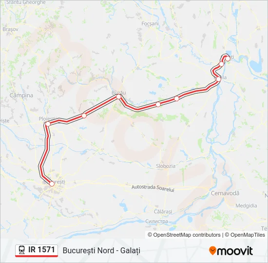 IR 1571 Train Line Map